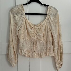 Women's Cream Long Sleeve Top